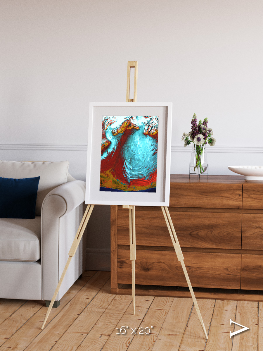 Glacial Passage, Malaspina Glacier Framed & Mounted Print