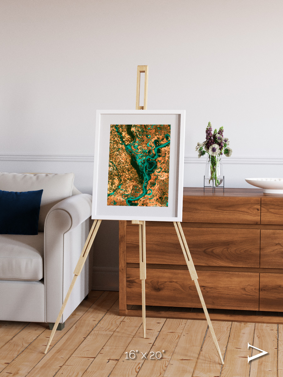 River’s Dance, Mississippi Framed & Mounted Print