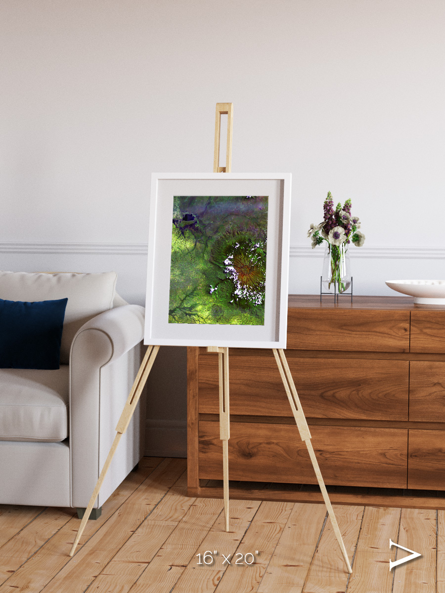 Vortex Trails, Mount Elgon Framed & Mounted Print