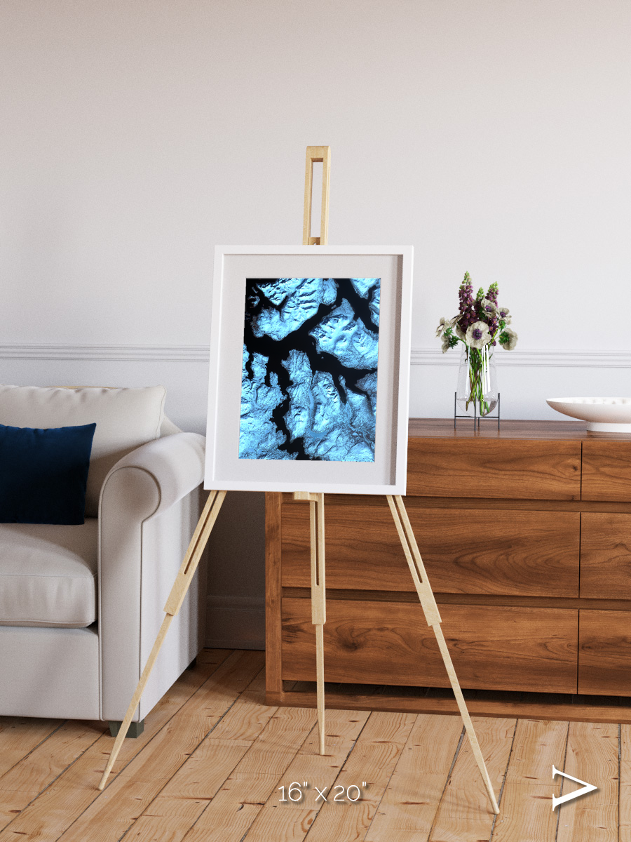 Glacial Passage, Northern Norway Framed & Mounted Print