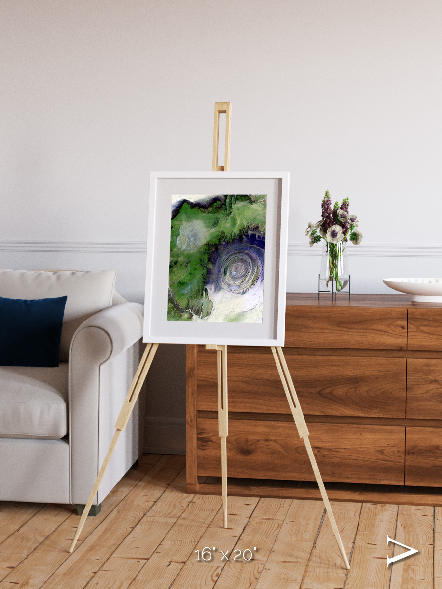 Dormant Giants, Richat Structure Framed & Mounted Print