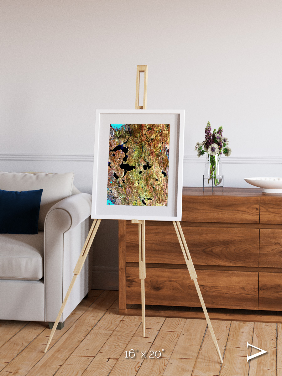 Above the Earth, Tibetan Plateau Framed & Mounted Print