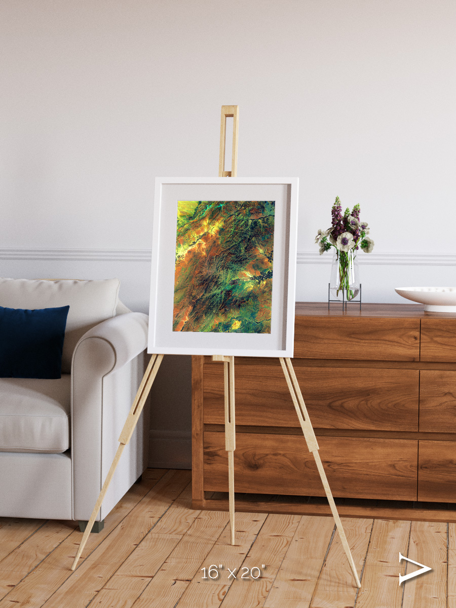 Irrigated Highlands, Eastern Afghanistan Framed & Mounted Print