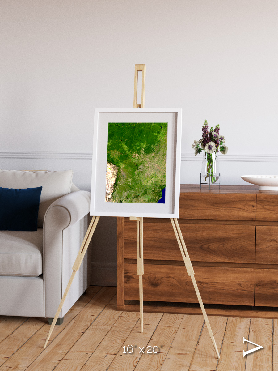 Ribbon River, South America Framed & Mounted Print