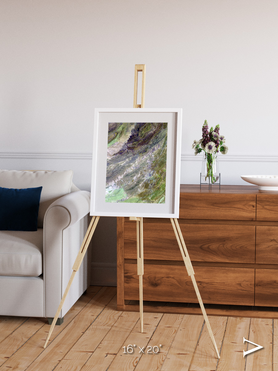 Rugged Relief, Sulaiman Mountains Framed & Mounted Print