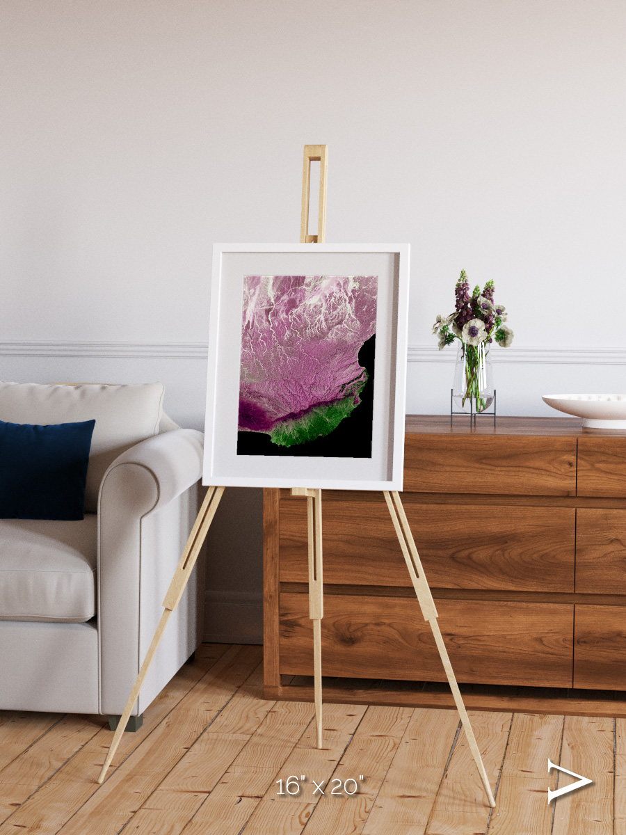 Monsoon Divide, Dhofar Framed & Mounted Print
