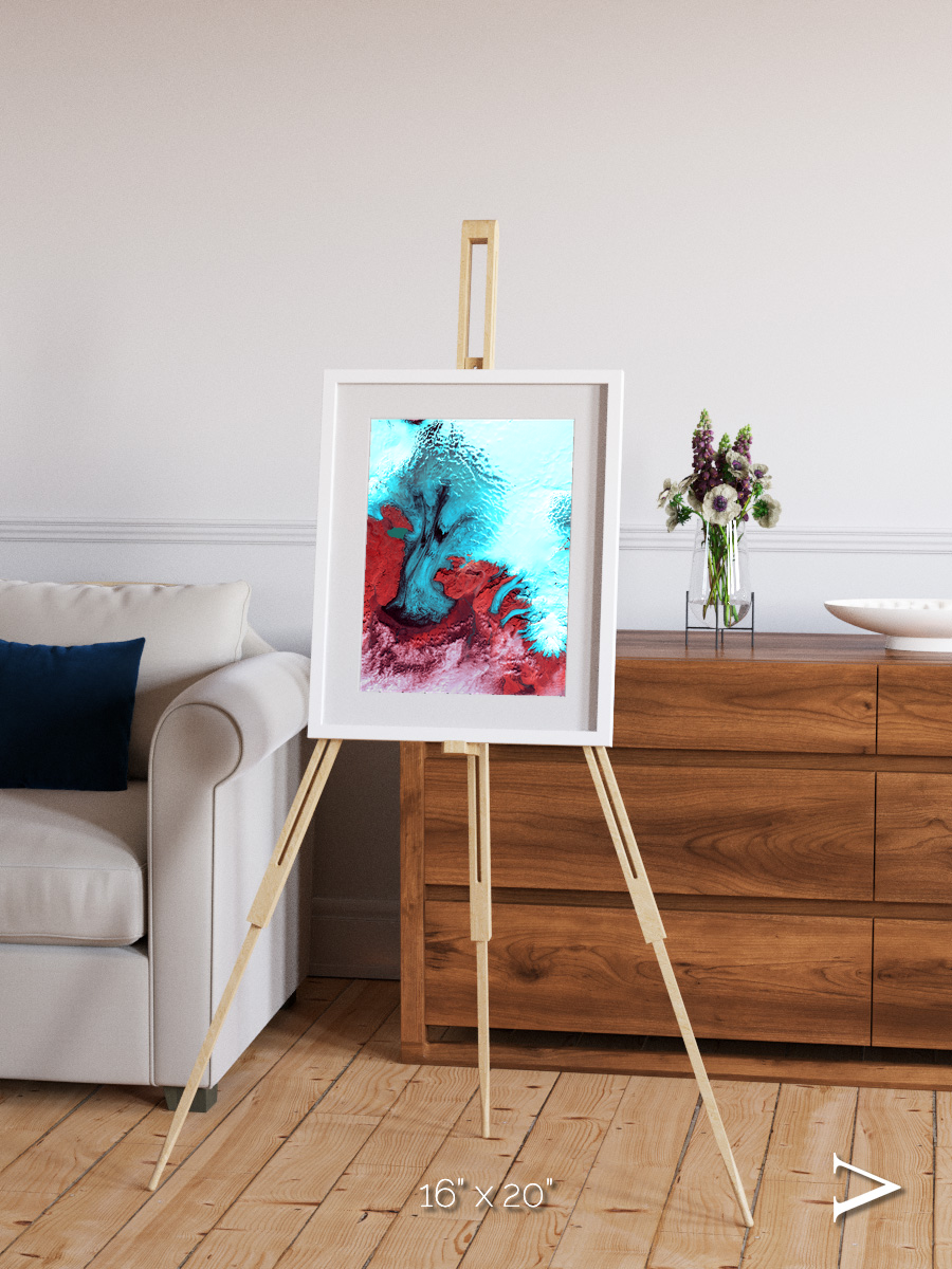 Polar Flow, Vatnajokull Glacier Ice Cap Framed & Mounted Print
