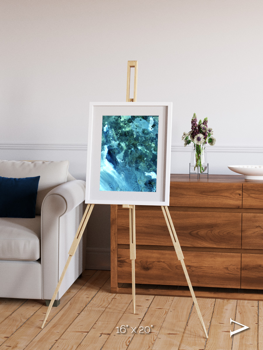 Heat Scars, Volcanoes Framed & Mounted Print