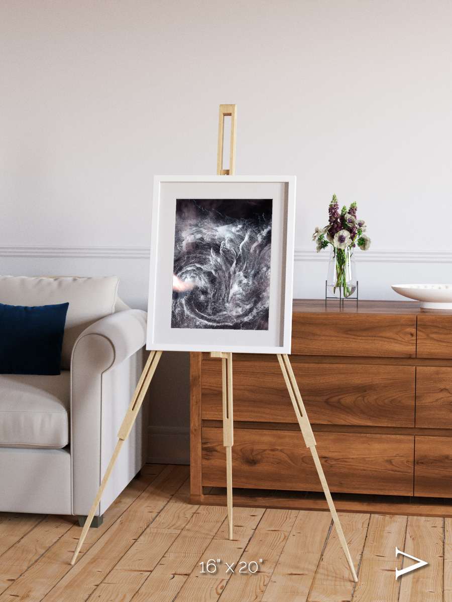 Wind Signatures, Whirlpool in the Air Framed & Mounted Print