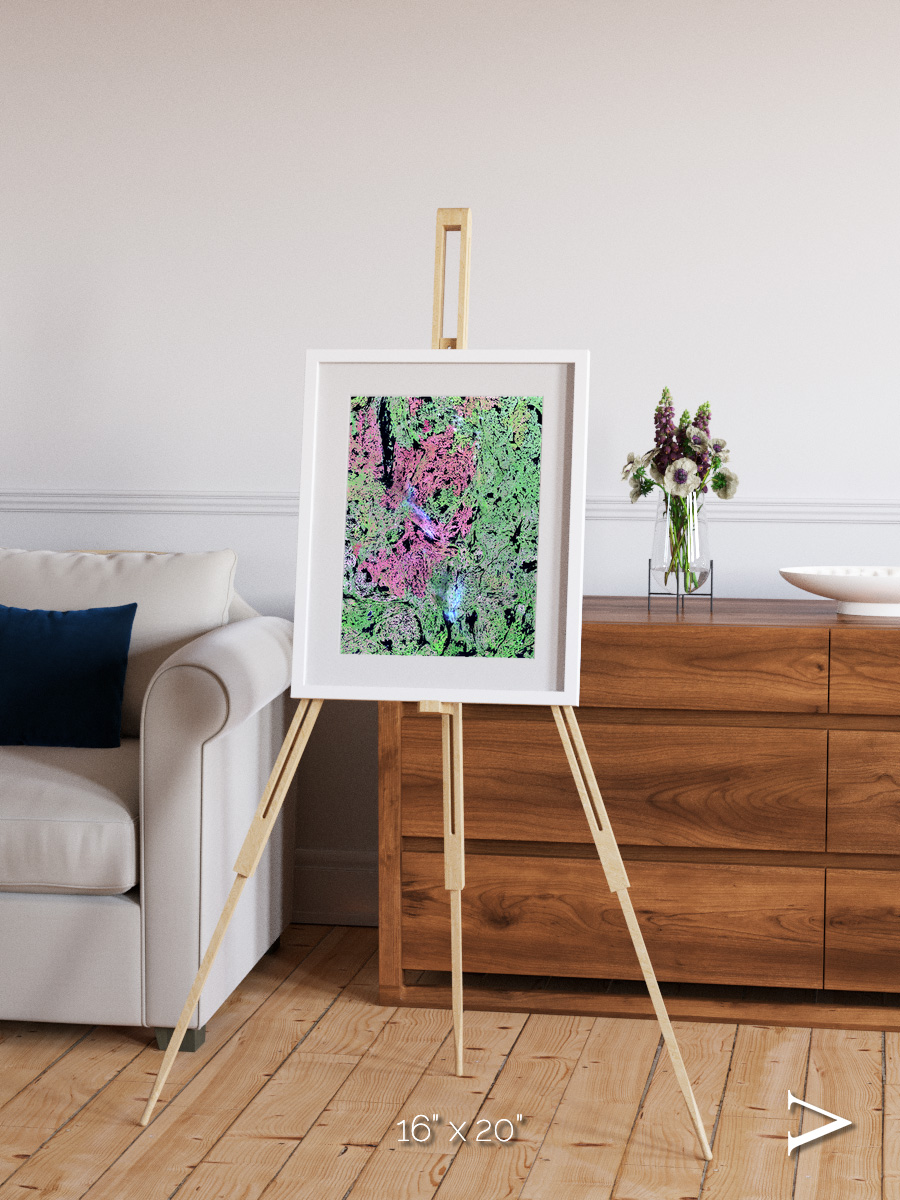 Ice River, Yellowknife Wetlands Framed & Mounted Print