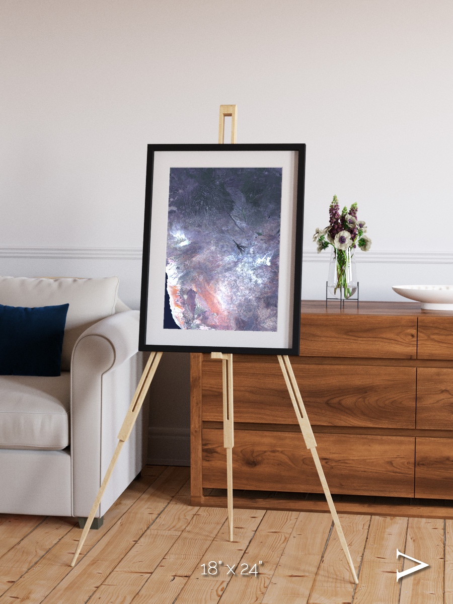 Sunlit Dunes, Africa Framed & Mounted Print