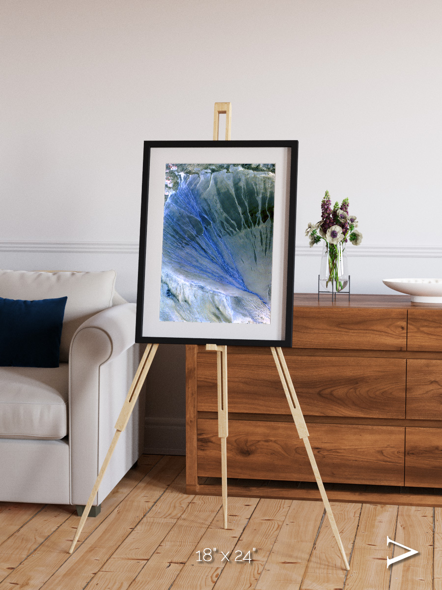 Sunlit Dunes, Alluvial Fan Framed & Mounted Print