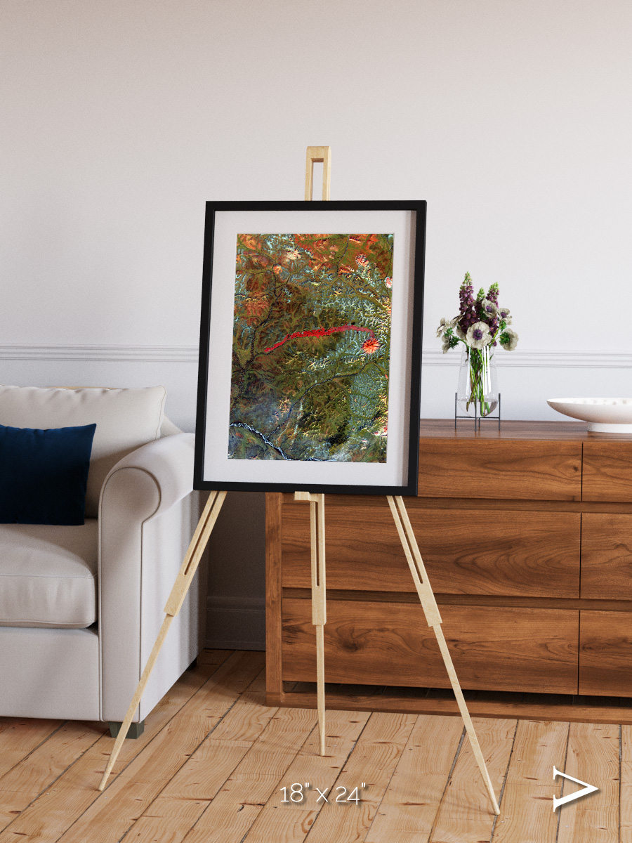 Ash and Stone, Anyuyskiy Volcano Framed & Mounted Print