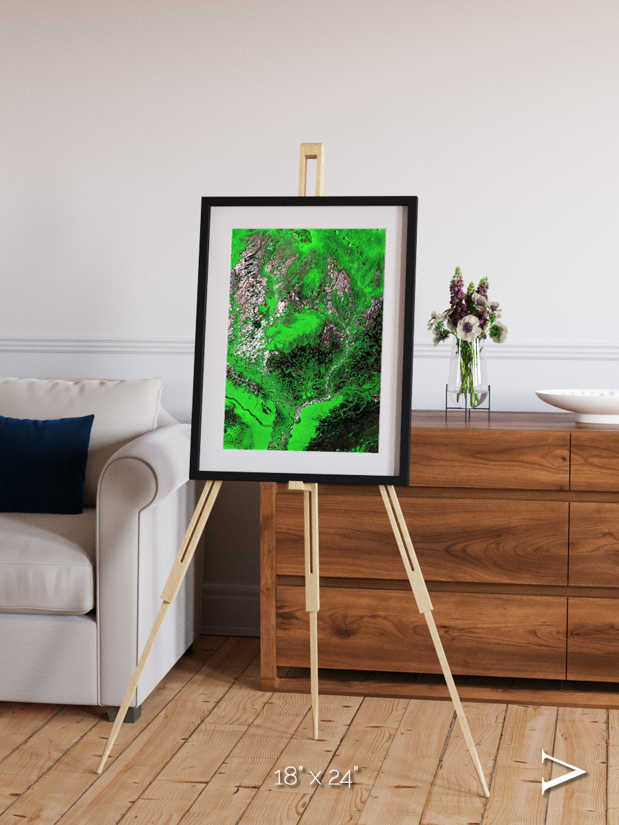 Ribbon River, Araca River Framed & Mounted Print