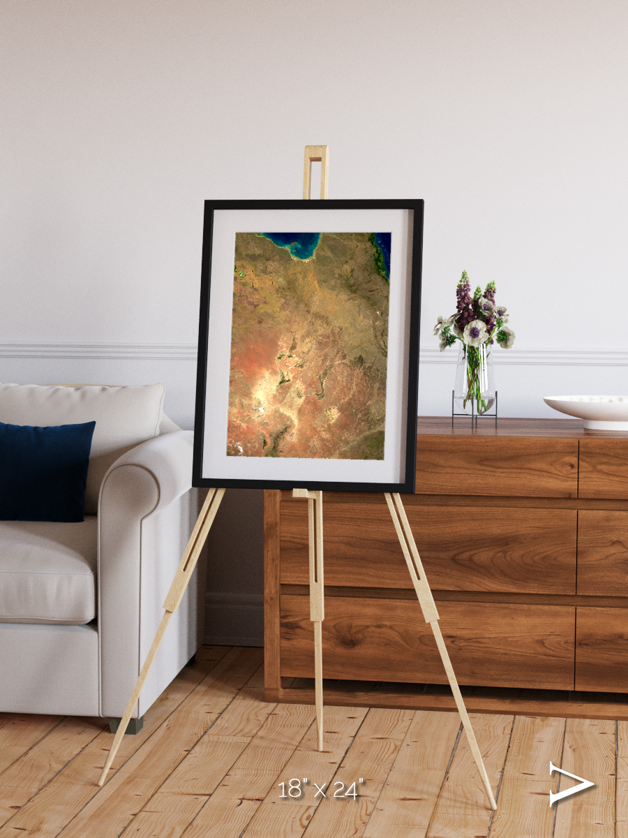 Winding Waters, Australia Framed & Mounted Print