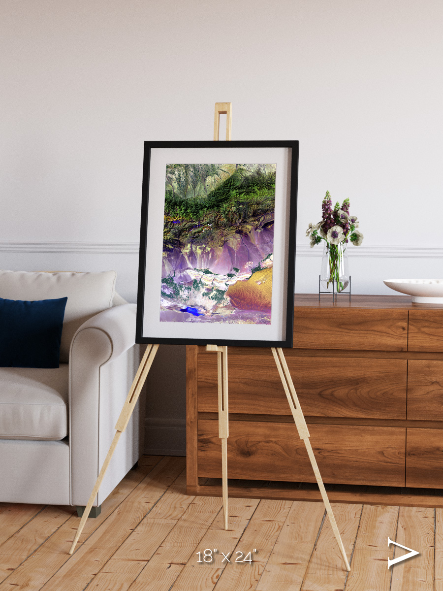 Saline Patterns, Bogda Mountains Framed & Mounted Print