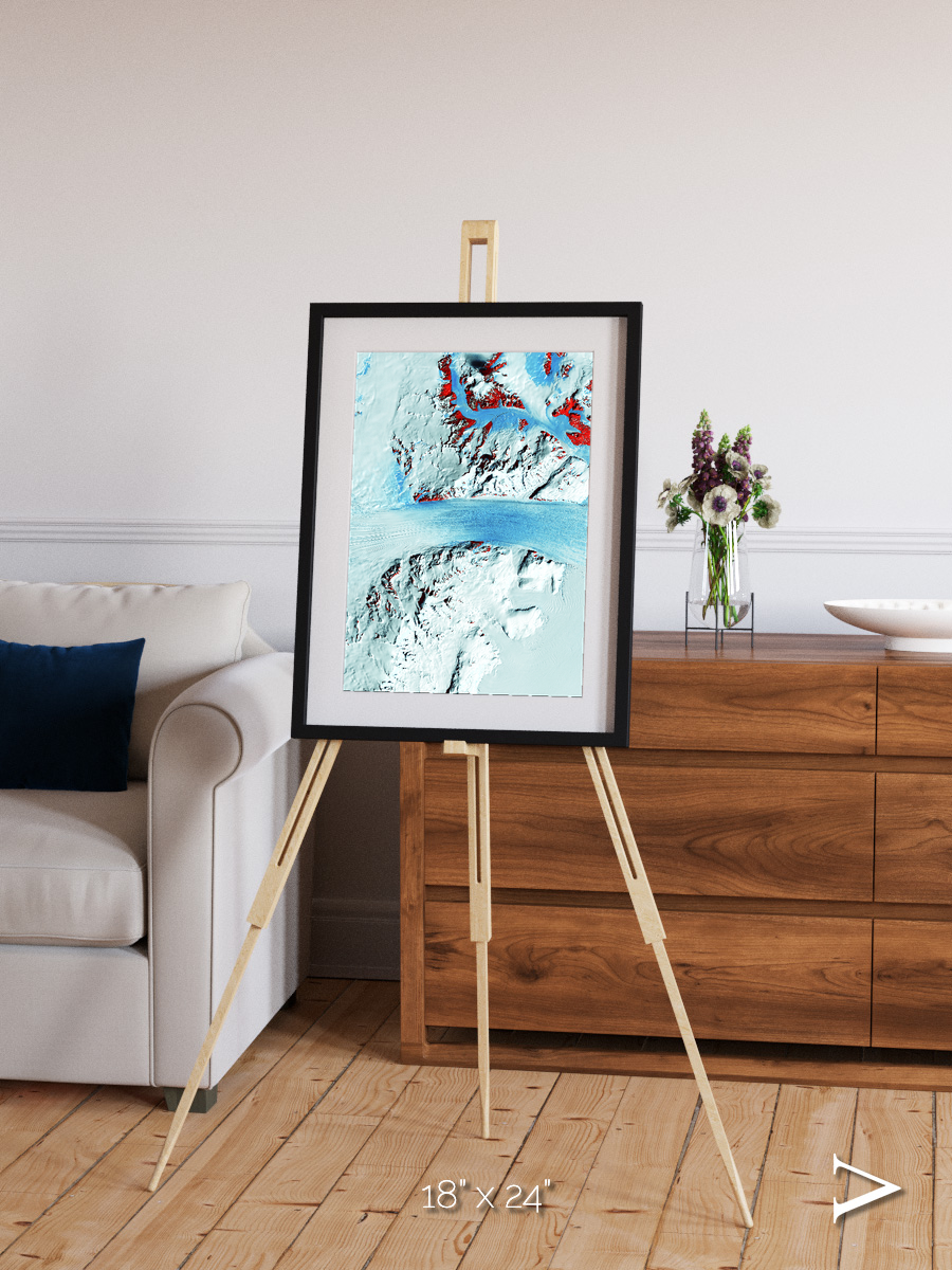 River of Ice, Byrd Glacier Framed & Mounted Print