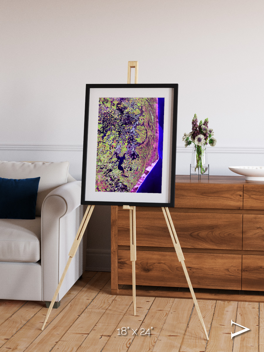 Wetland Mosaic, Cabo San Antonio Framed & Mounted Print