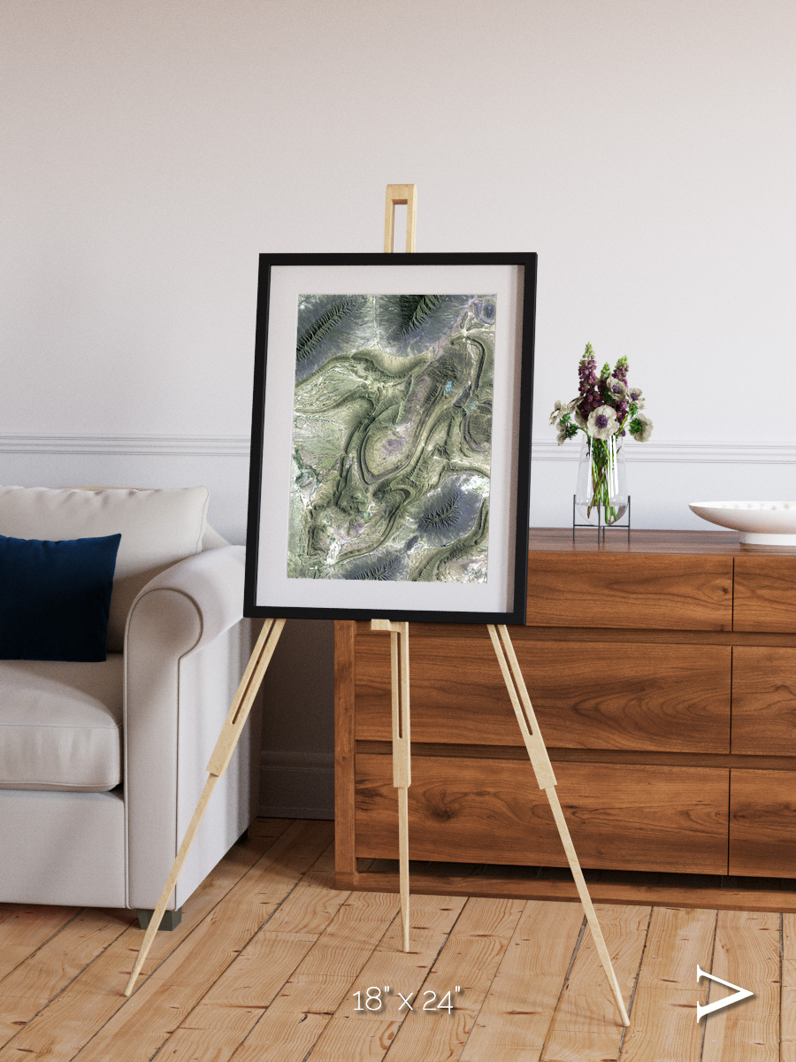 Rugged Relief, Coahuila Mexico Framed & Mounted Print