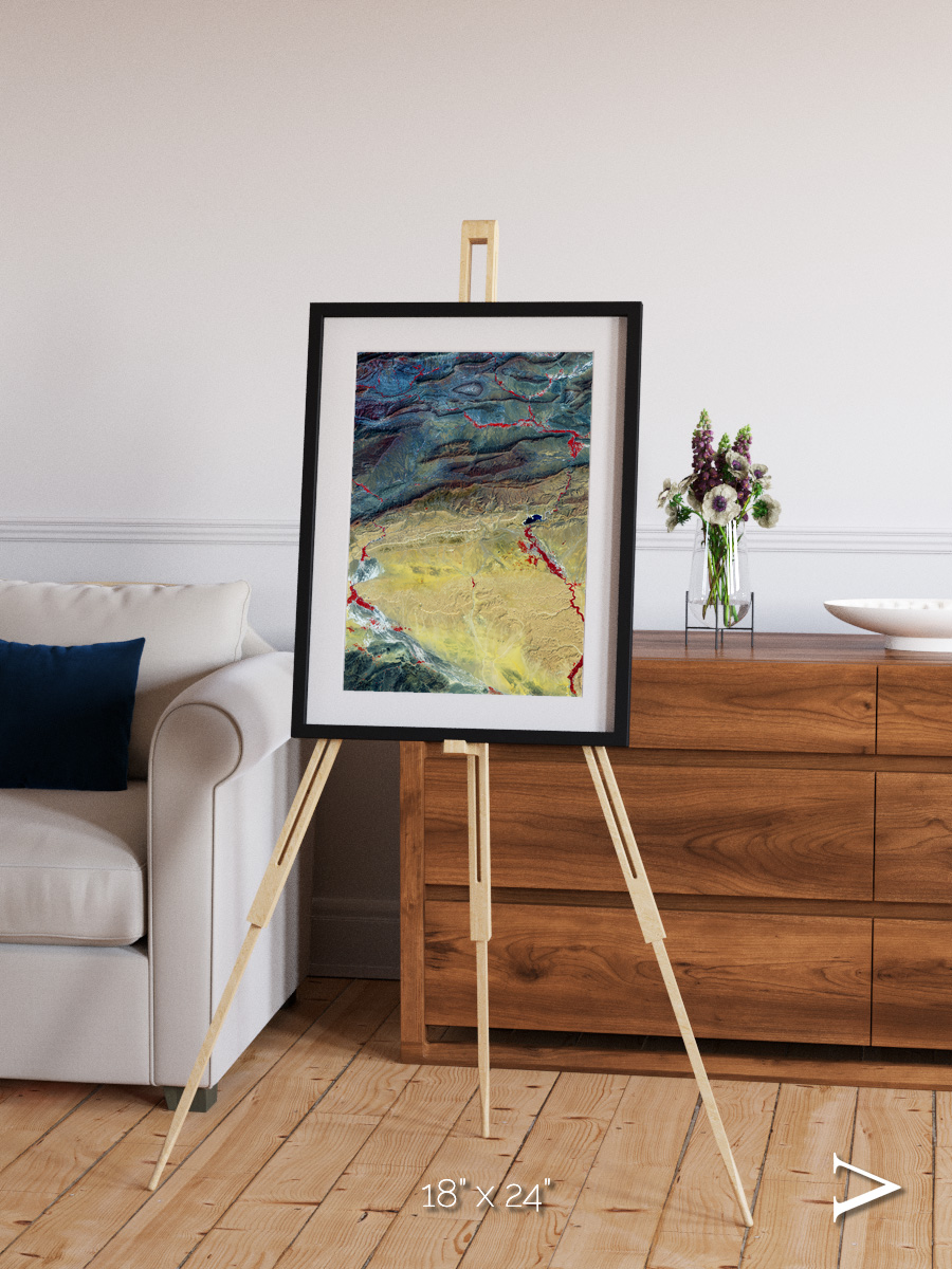 Crimson Veins, Atlas Mountains Framed & Mounted Print