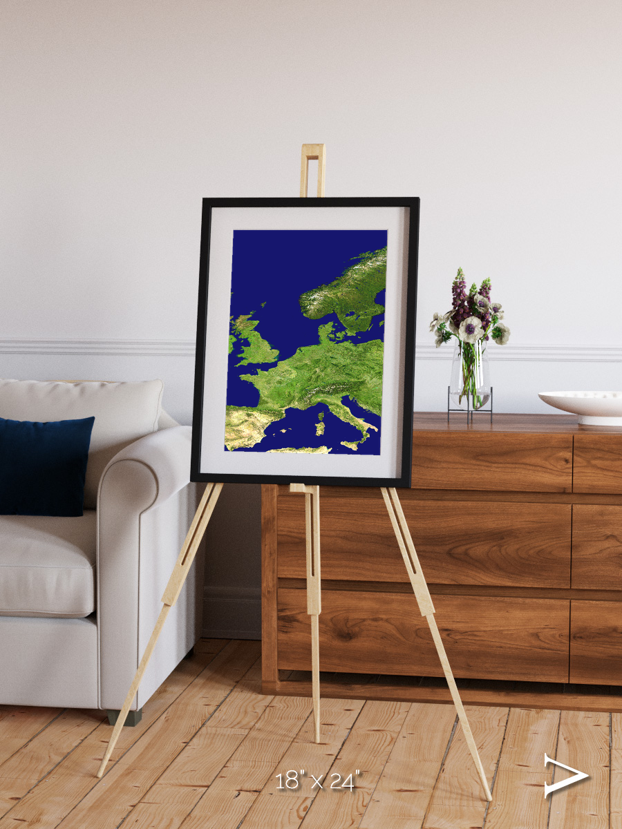 Arctic Outpost, Europe Framed & Mounted Print