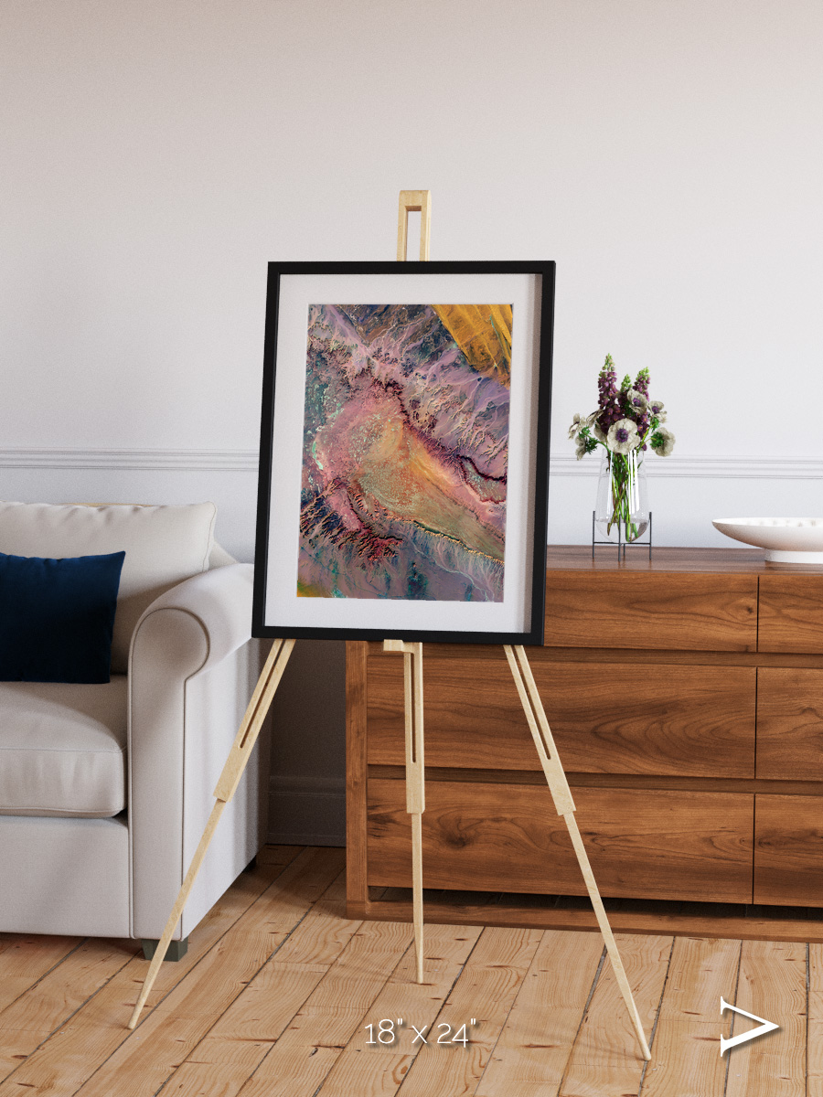 Echoes of Water, Western Desert Framed & Mounted Print