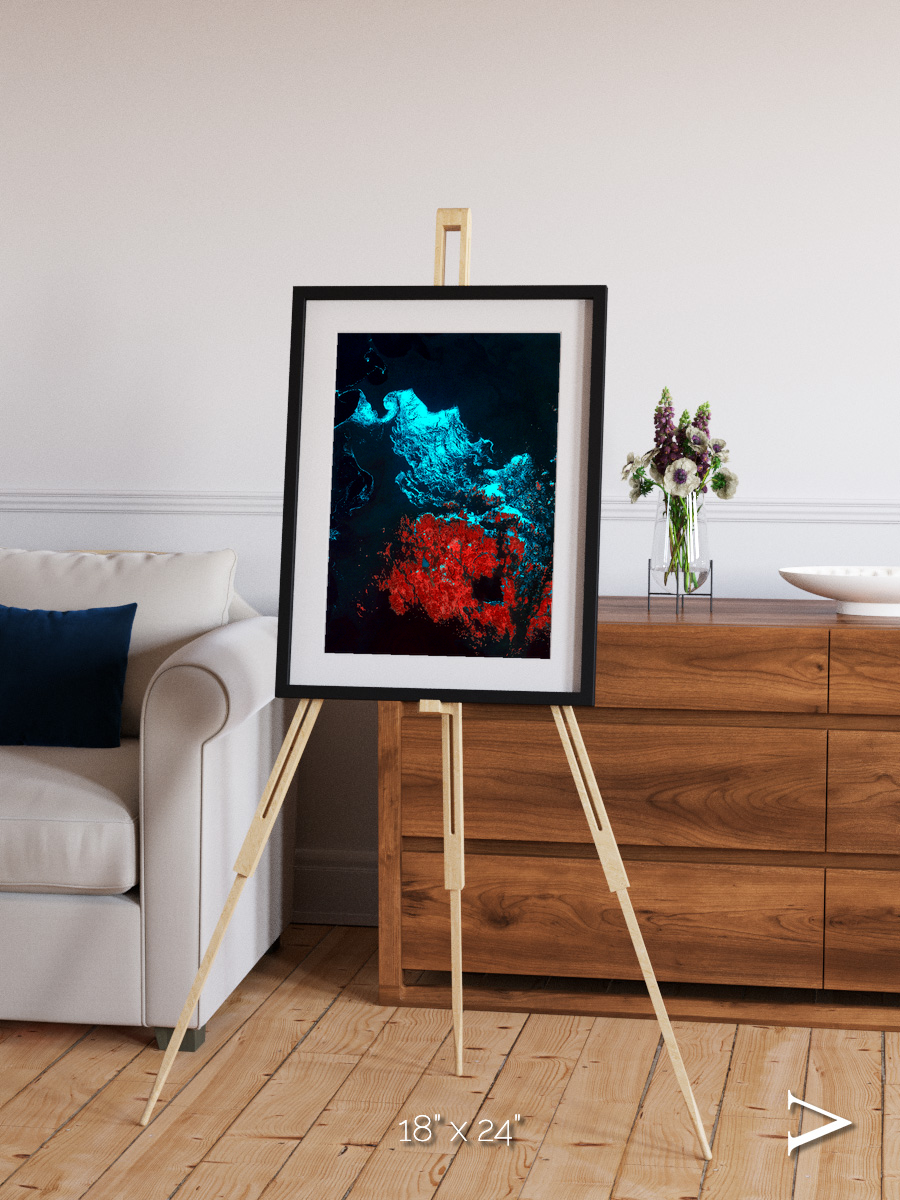 Island Sanctuary, Ghostly Grease Ice Framed & Mounted Print
