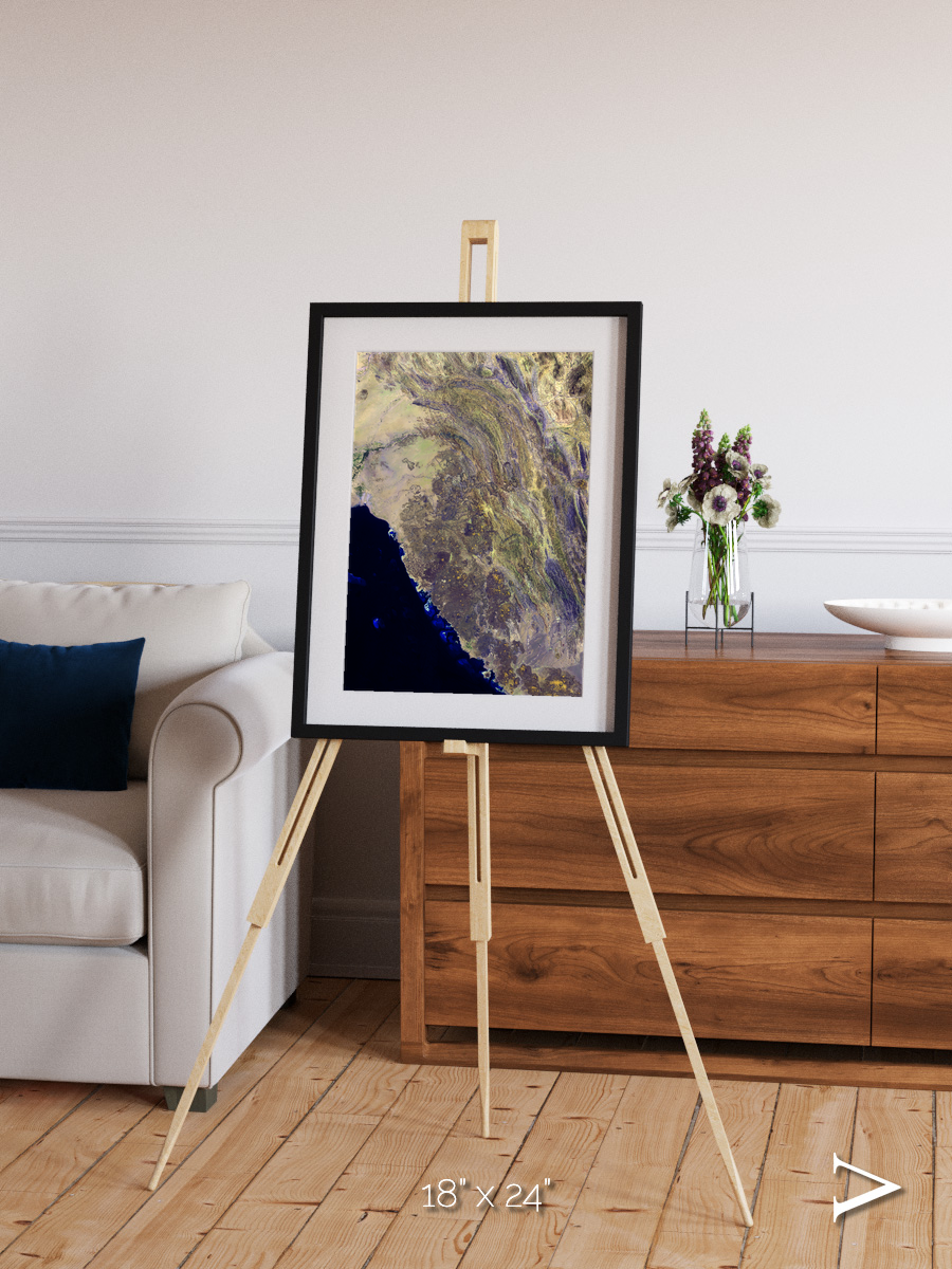 Fire Fields, Harrat Al Birk Framed & Mounted Print