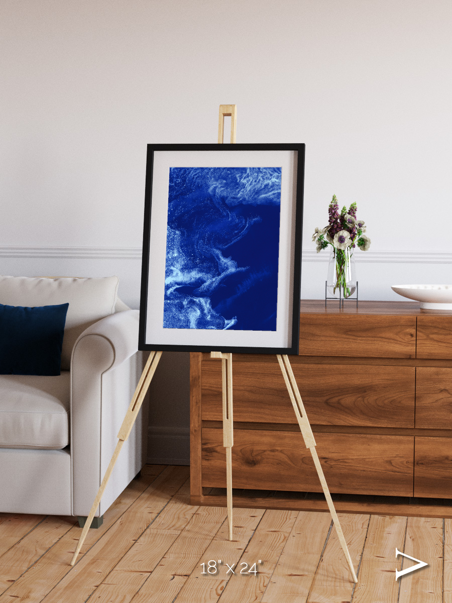 Wind Signatures, Ice Stars Framed & Mounted Print