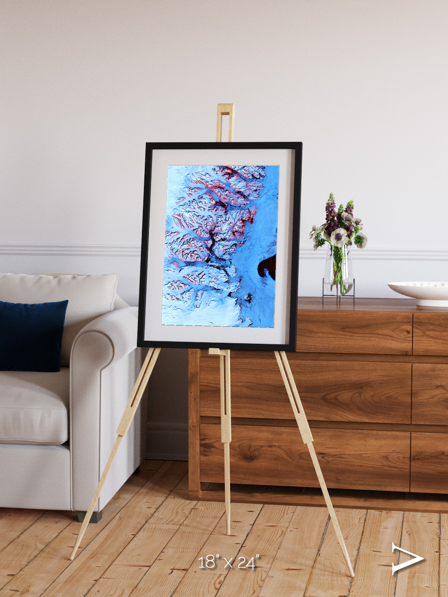 Polar Flow, Ice Waves Framed & Mounted Print