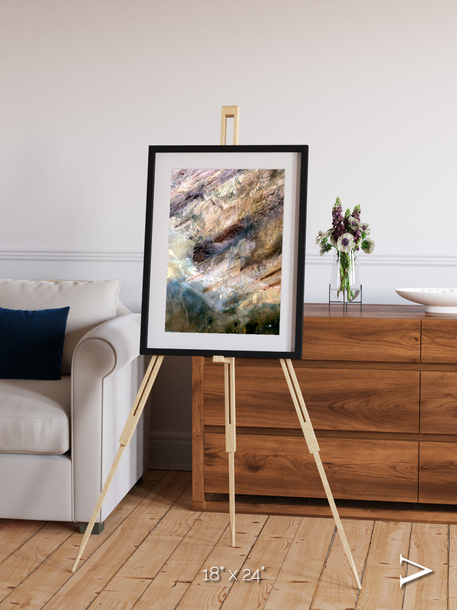 Lava Lines, Impact Framed & Mounted Print