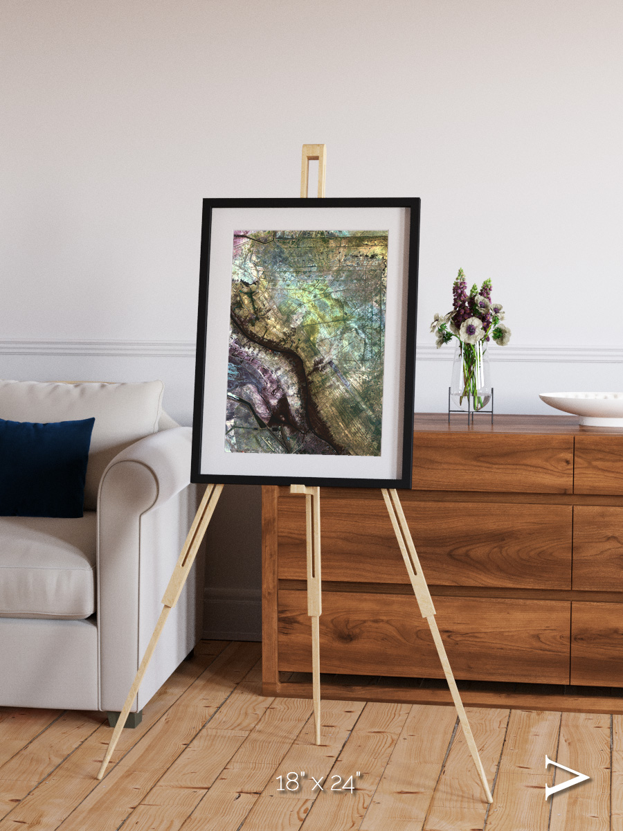 Floodplain Lines, Iraqi Emplacement Framed & Mounted Print