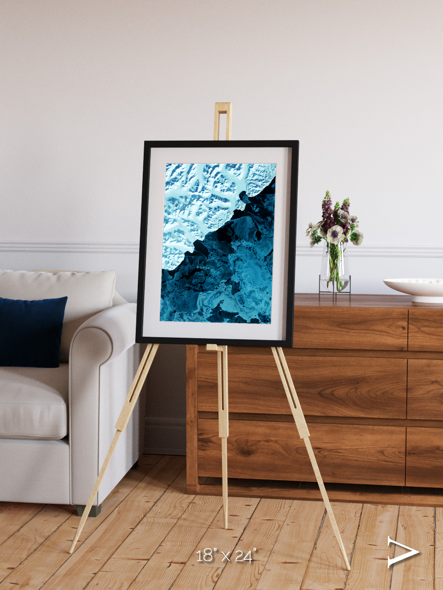 Glacial Passage, Kamchatka Peninsula Framed & Mounted Print