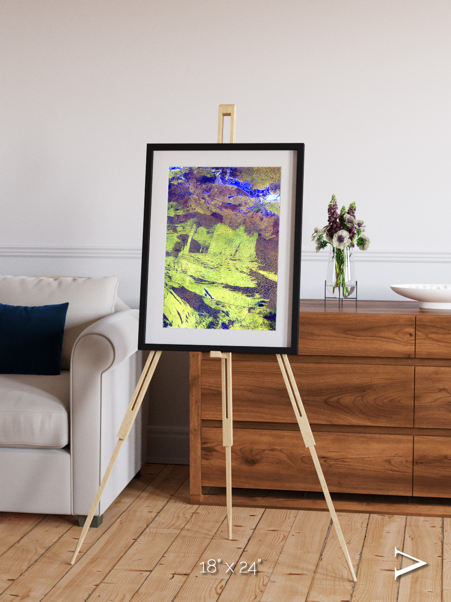 Lake Lines, Lake Amadeus Framed & Mounted Print