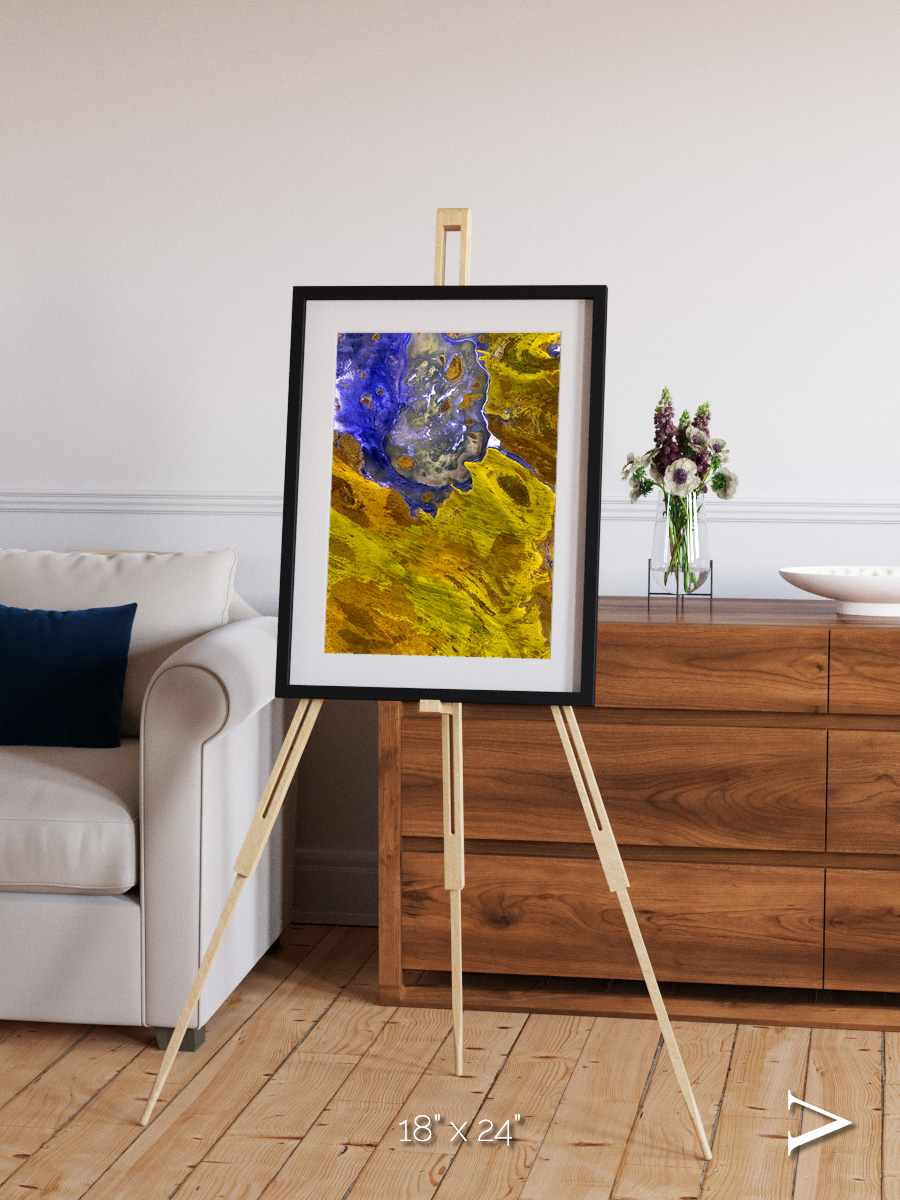 Saline Patterns, Lake Disappointment Framed & Mounted Print
