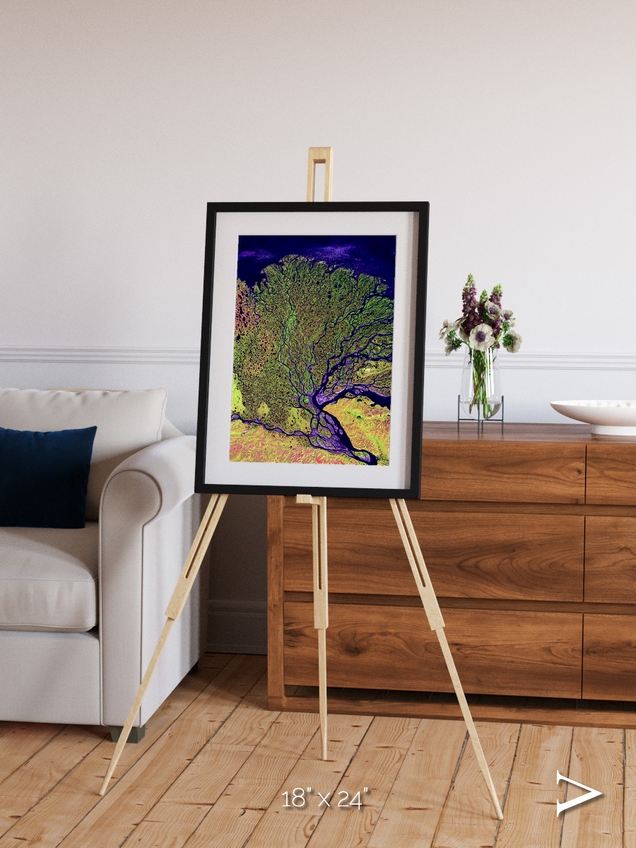Delta Mosaic, Lena Delta Framed & Mounted Print