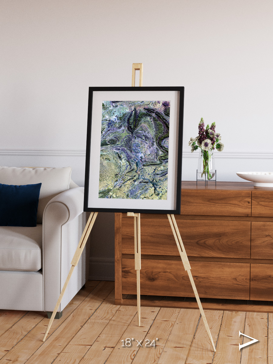Mountain Textures, MacDonnell Ranges Framed & Mounted Print