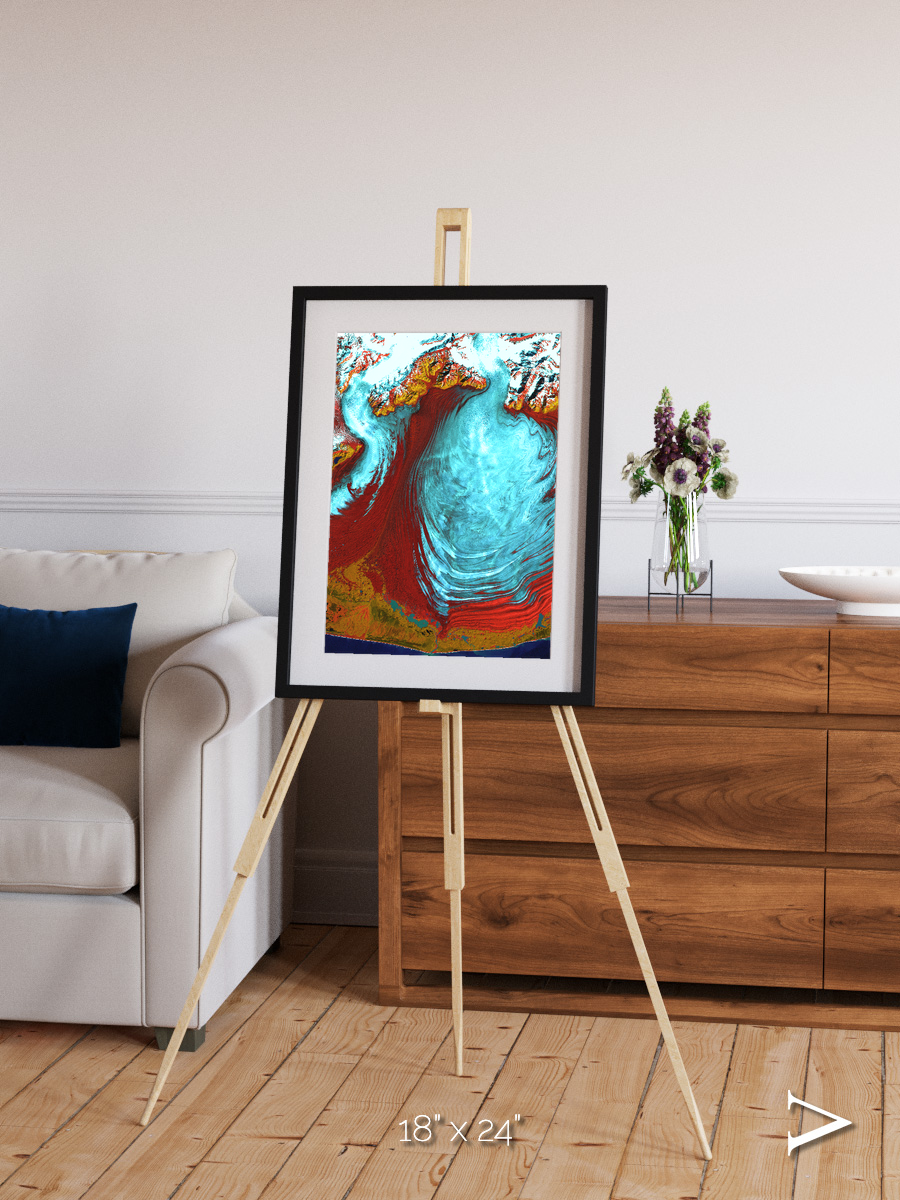 Glacial Passage, Malaspina Glacier Framed & Mounted Print