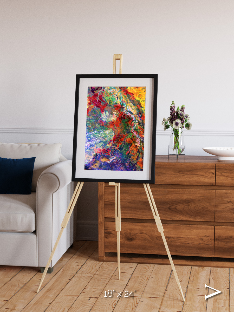 Melted Earth, Great Sandy Desert Framed & Mounted Print