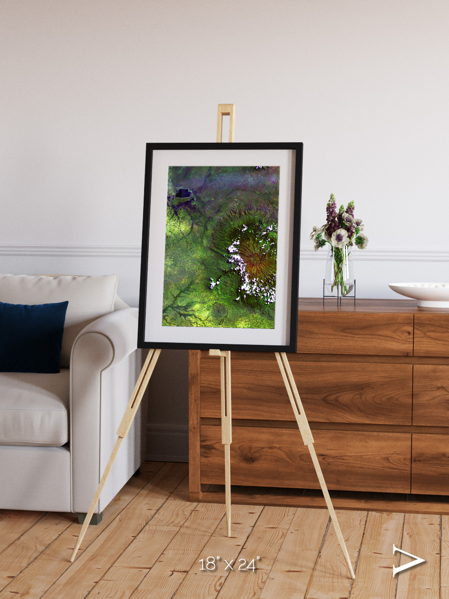 Vortex Trails, Mount Elgon Framed & Mounted Print