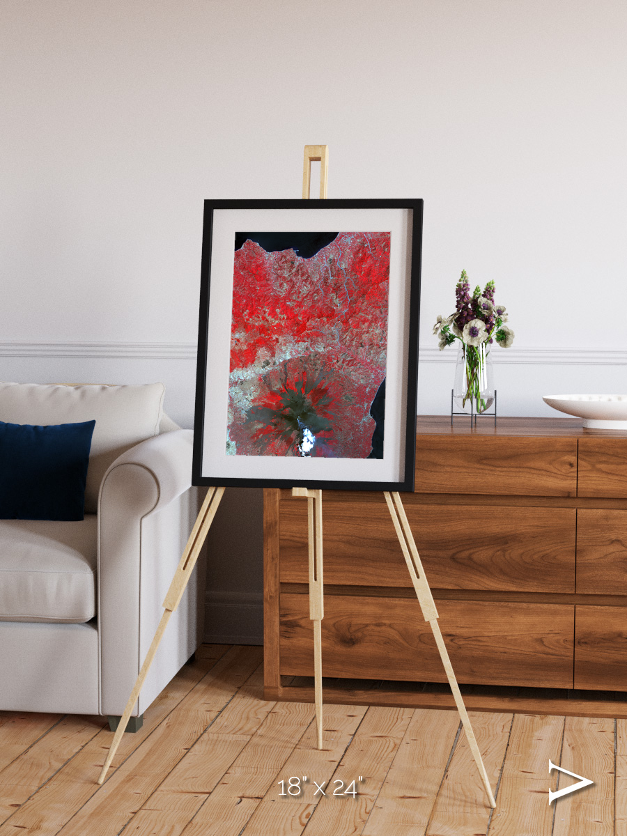 Painted Archipelago, Mt Etna Framed & Mounted Print