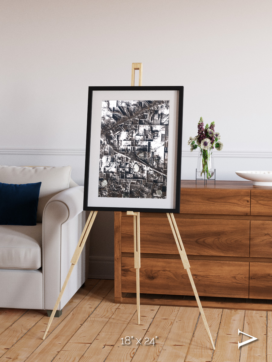 Fertile Threads, Northern Kazakhstan Framed & Mounted Print