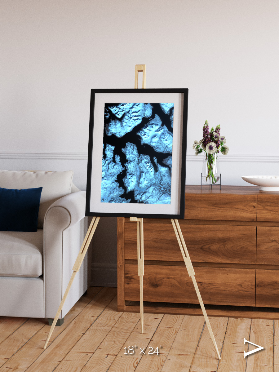 Glacial Passage, Northern Norway Framed & Mounted Print