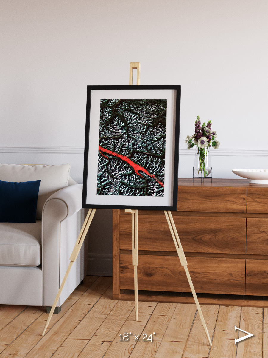 Light in the Trench, Canadian Rockies Framed & Mounted Print