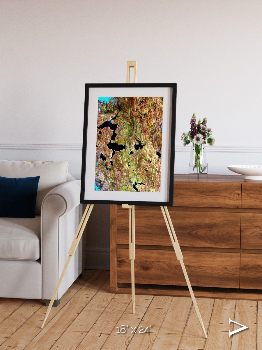 Above the Earth, Tibetan Plateau Framed & Mounted Print