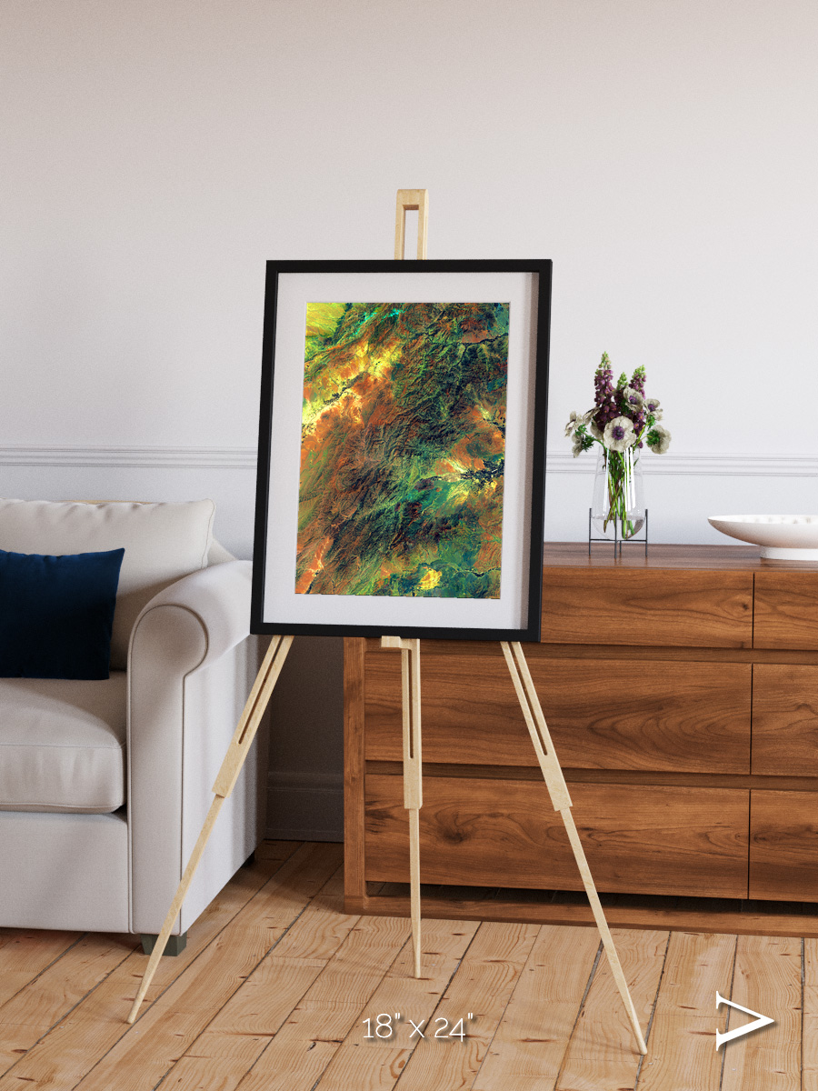 Irrigated Highlands, Eastern Afghanistan Framed & Mounted Print
