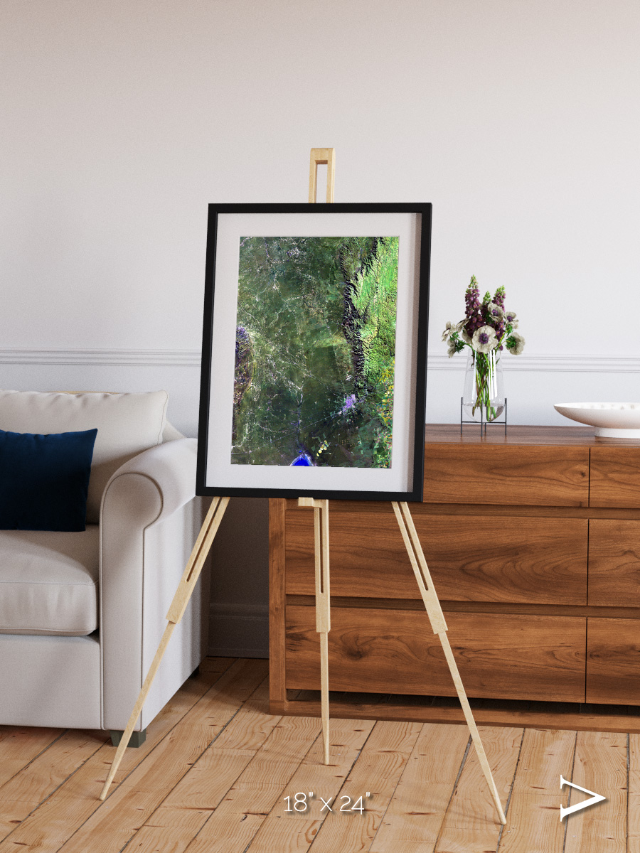 Radiating Plains, San Luis Framed & Mounted Print