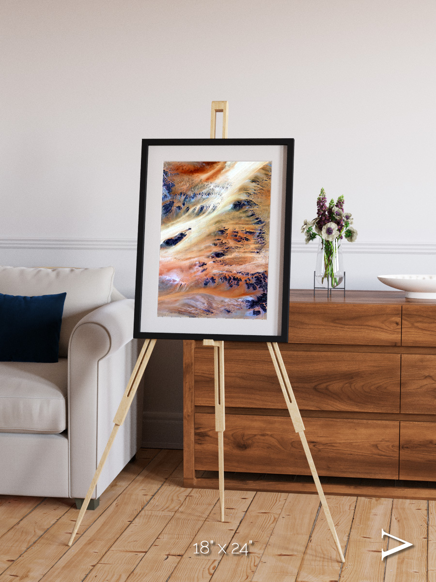 Shifting Dunes, Terkezi Oasis Framed & Mounted Print