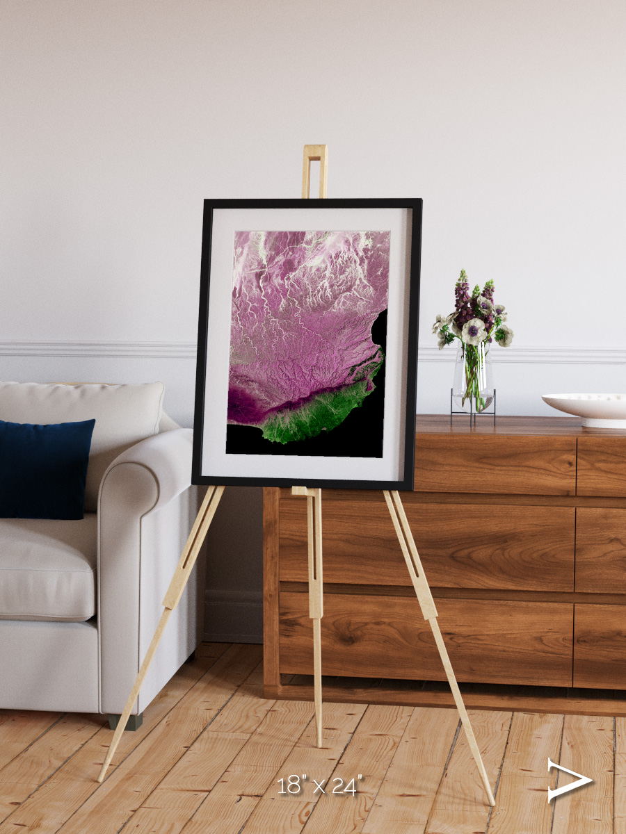 Monsoon Divide, Dhofar Framed & Mounted Print