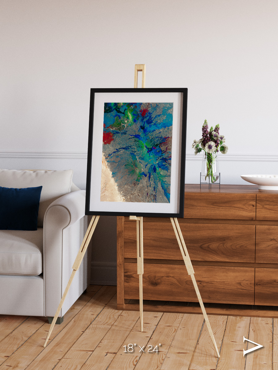 Rift and Fire, Ethiopia Framed & Mounted Print